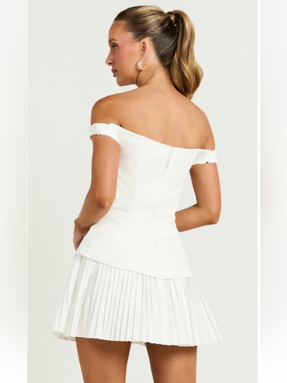 Showpo Izara Mini Dress White Sz US 8/Medium - Picture 14 of 15